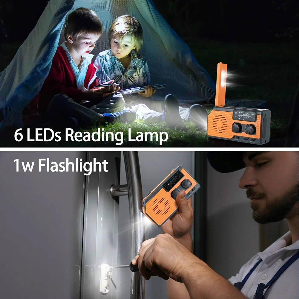 All-Weather Hand-Crank Emergency Radio with Solar Power