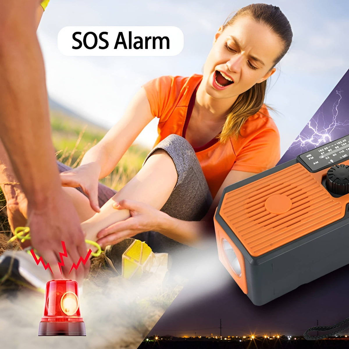 All-Weather Hand-Crank Emergency Radio with Solar Power