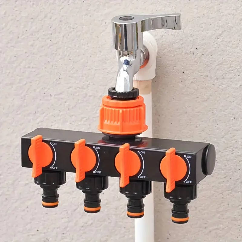 4-Port Garden Hose Connector for Efficient Watering