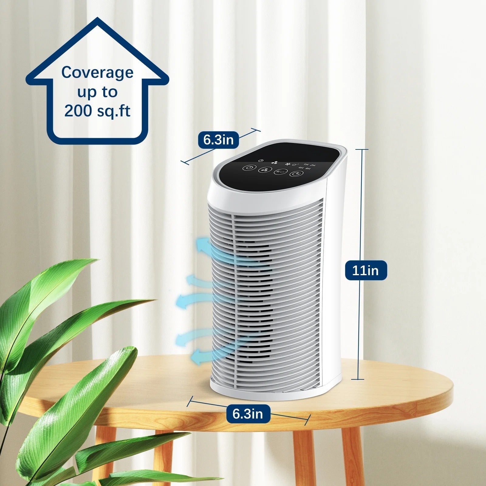FreshAir Guardian: Compact HEPA Air Purifier for 200 Sq Ft