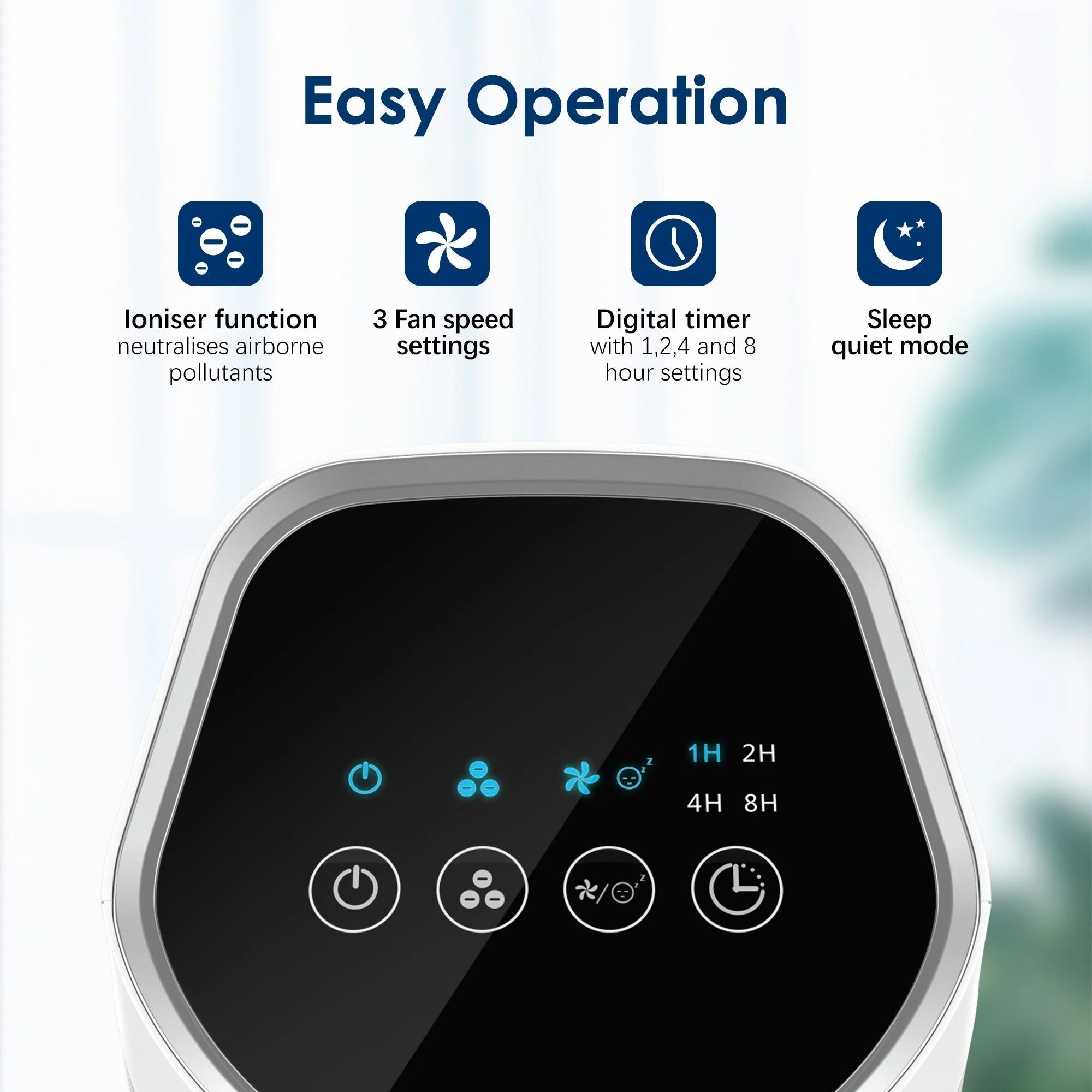 FreshAir Guardian: Compact HEPA Air Purifier for 200 Sq Ft
