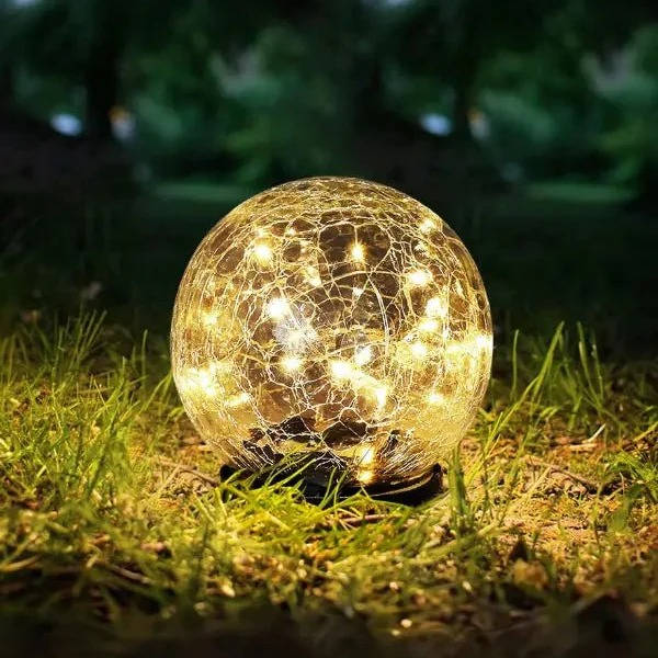 Radiant Solar Pathway Lights – Stunning Glass Globe Design with 20 LEDs