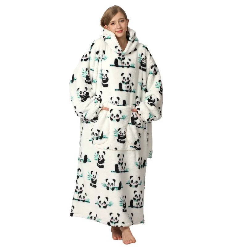 Cozy Oversized Fleece Hoodie Blanket