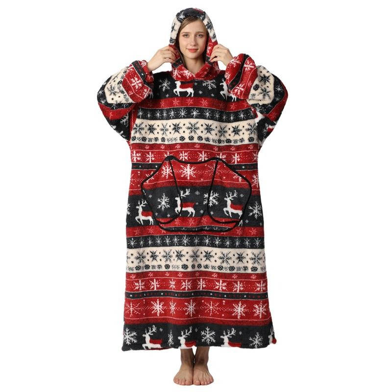 Cozy Oversized Fleece Hoodie Blanket