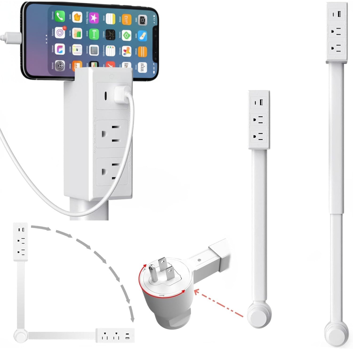 Versatile Outlet Extender with Adjustable Reach