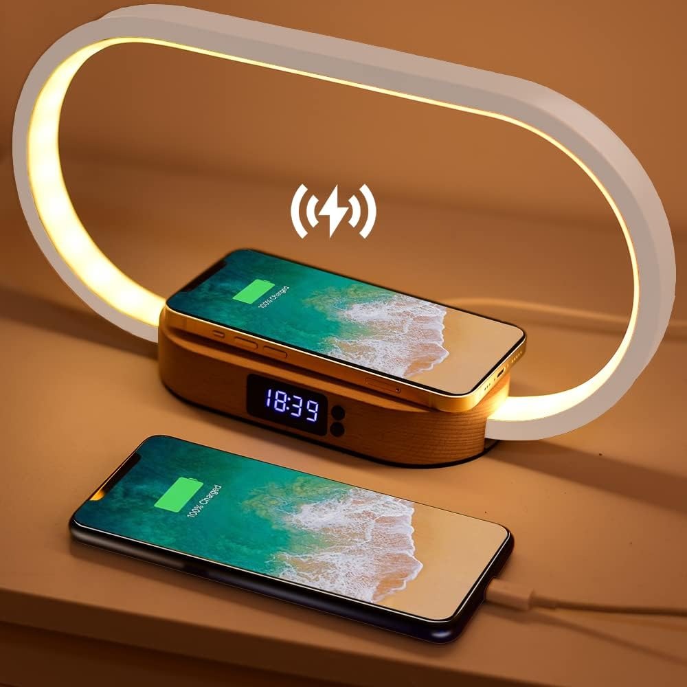 Smart Nightstand Companion with Wireless Charging & Ambient Light
