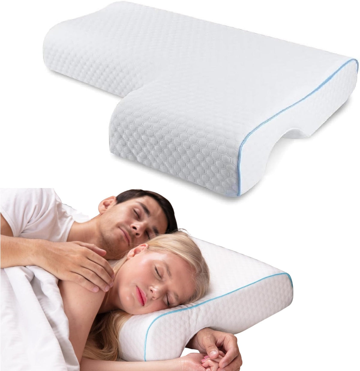 Cuddle Comfort Pillow with Arm Support for Couples