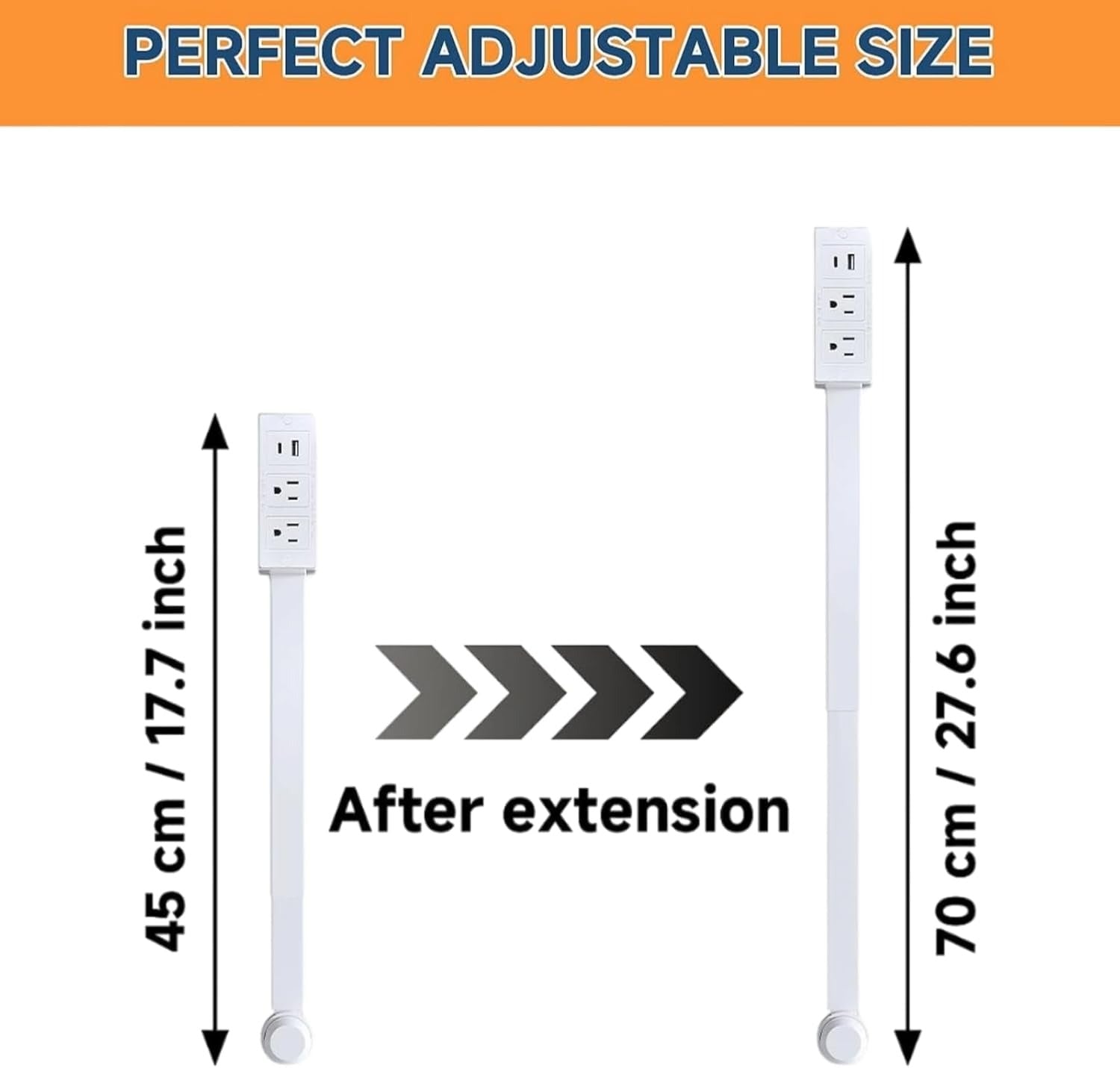 Versatile Outlet Extender with Adjustable Reach