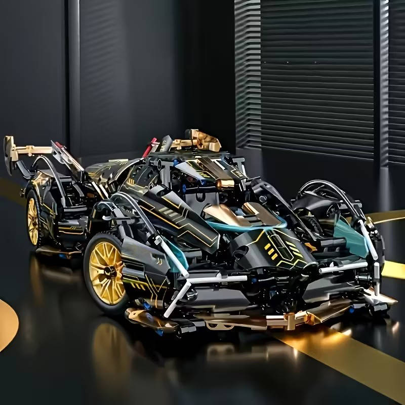 1690-Piece Supercar Model Construction Set