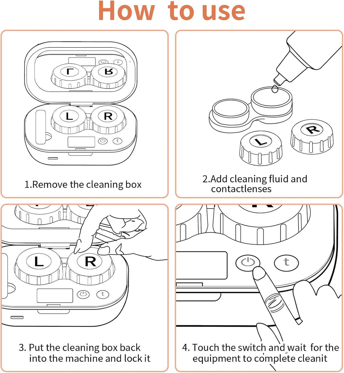 Refined LensCare Ultrasonic Cleaner – Rechargeable with Smart Timers