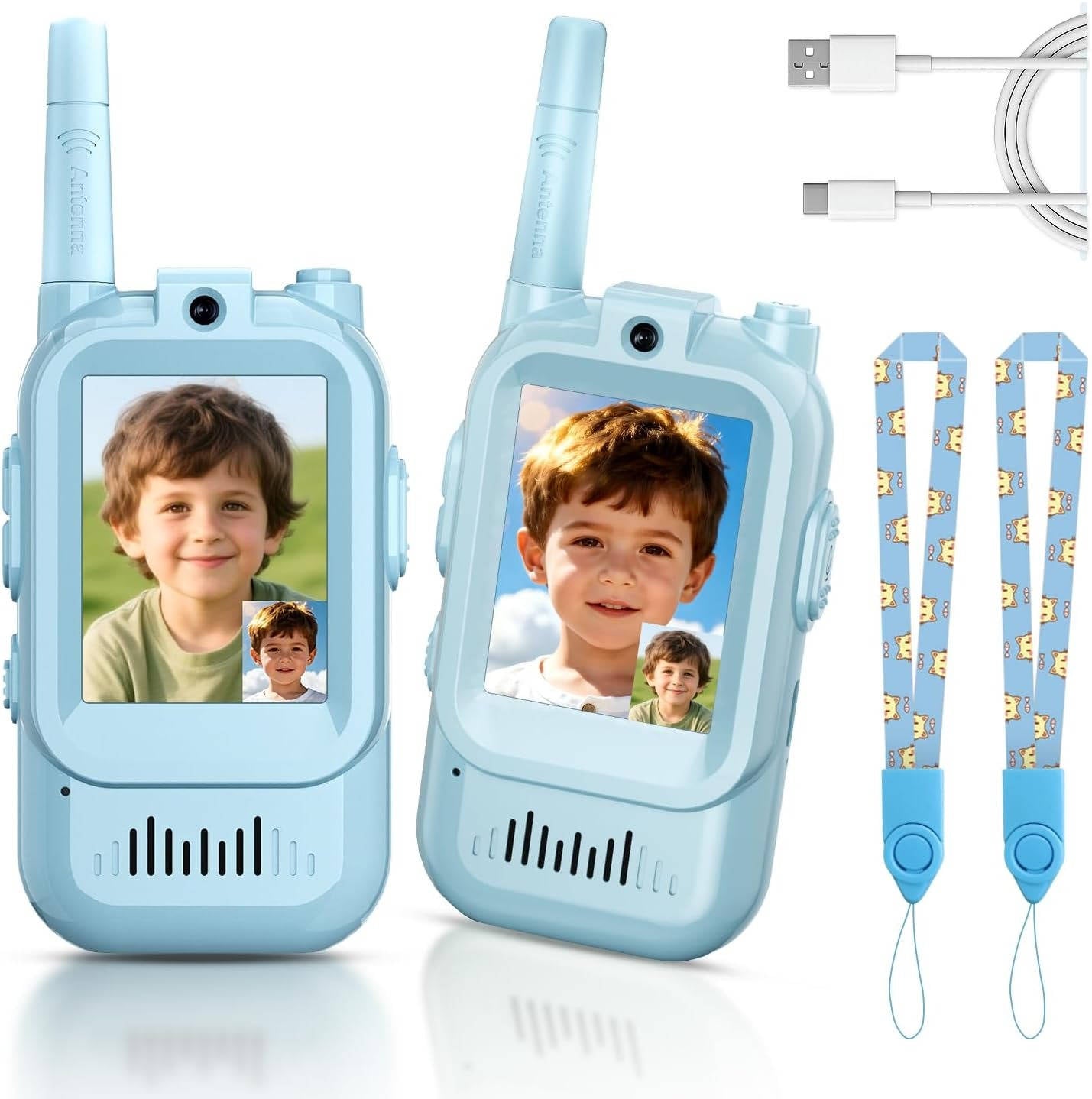 Interactive Video Walkie Talkies for Kids - 2 Pack