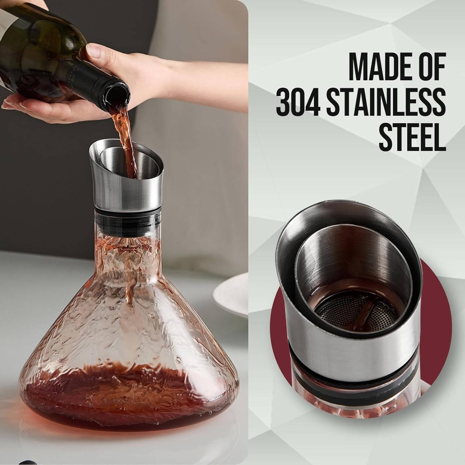 Elegant Crystal Wine Aerator Carafe for Perfect Pouring
