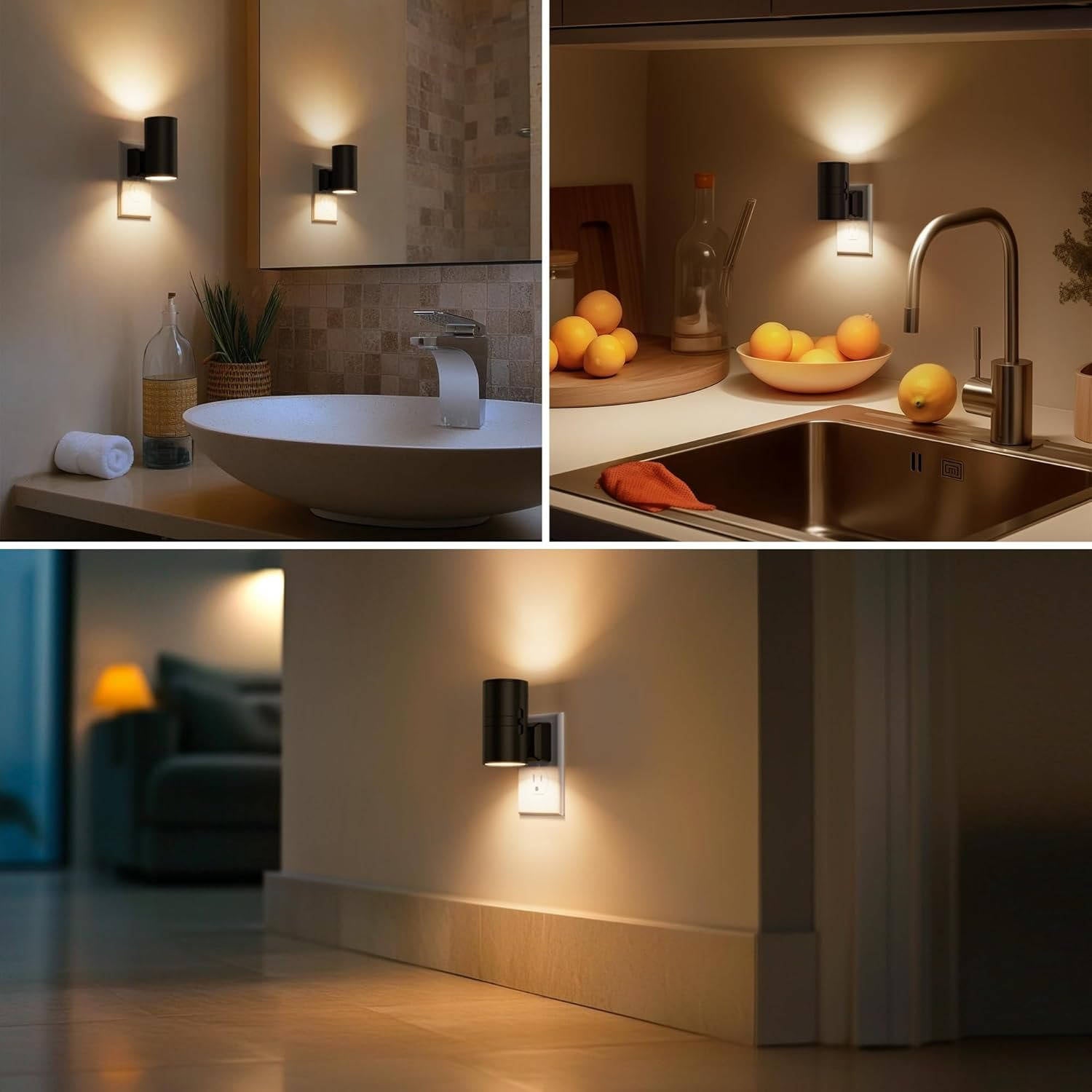 Smart Night Light Outlet with Adjustable Brightness