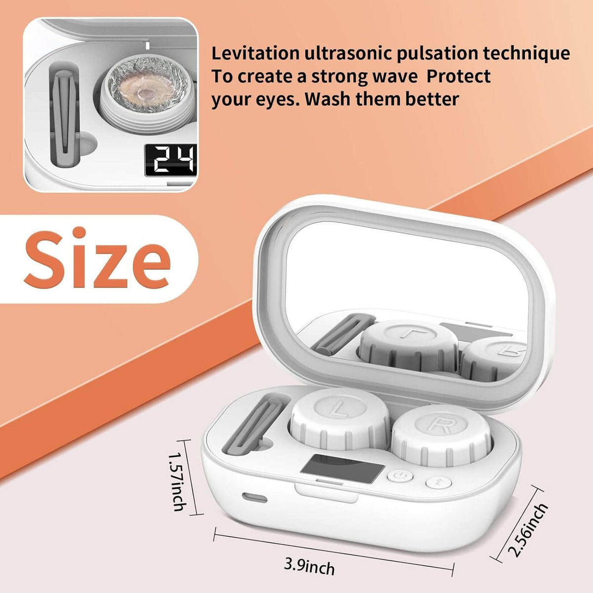 Refined LensCare Ultrasonic Cleaner – Rechargeable with Smart Timers