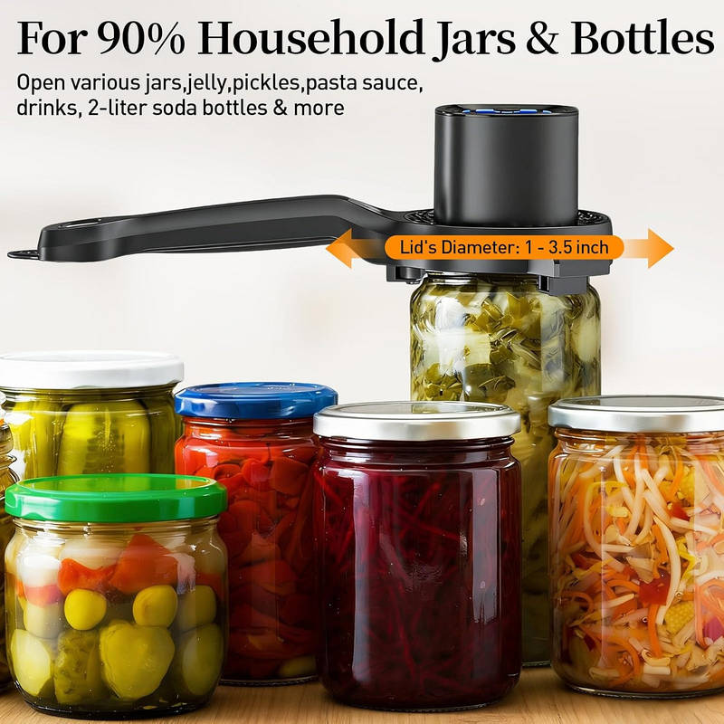 Effortless Lid Master – Rechargeable Adjustable Jar & Bottle Opener