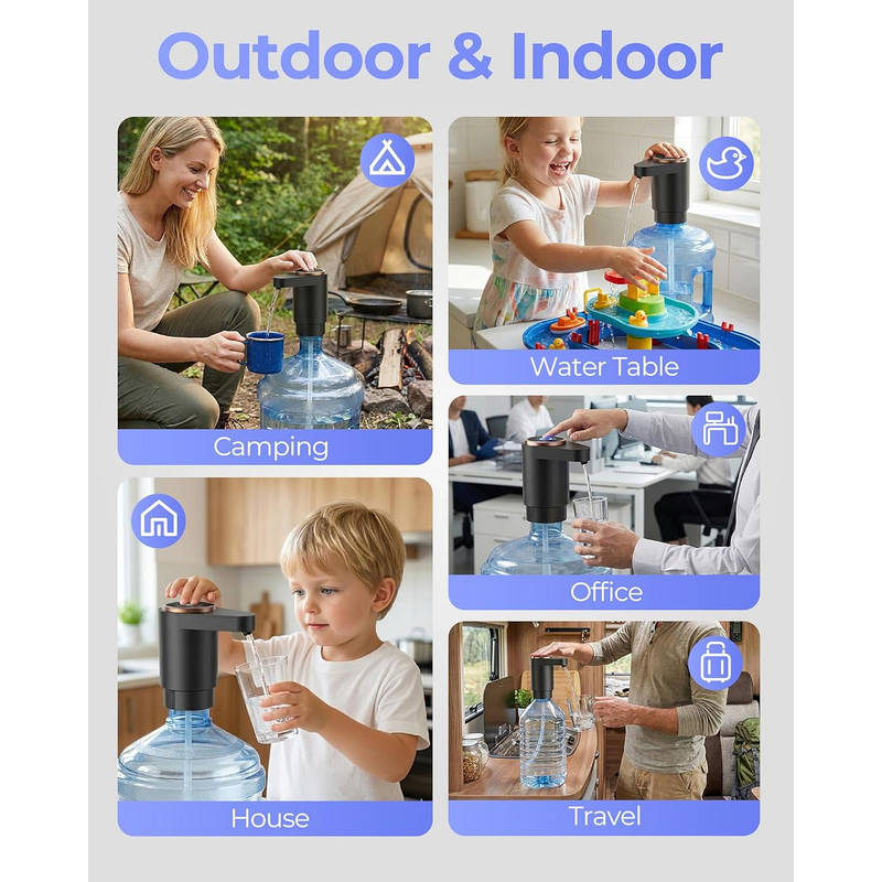 HydraFlow Electric Water Dispenser – Rechargeable Dual-Motor Pump