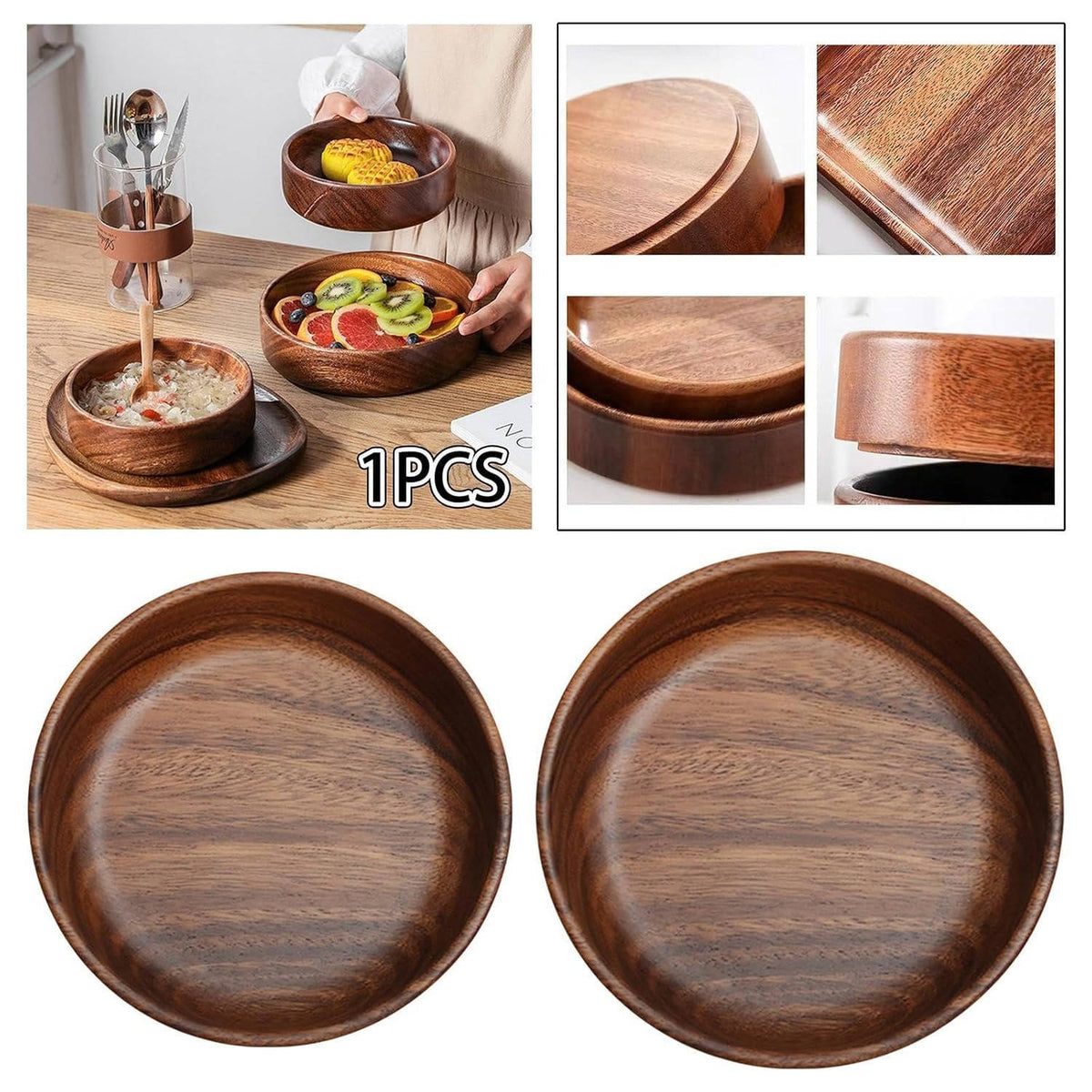 Elegant Walnut Serving Bowl for Every Occasion