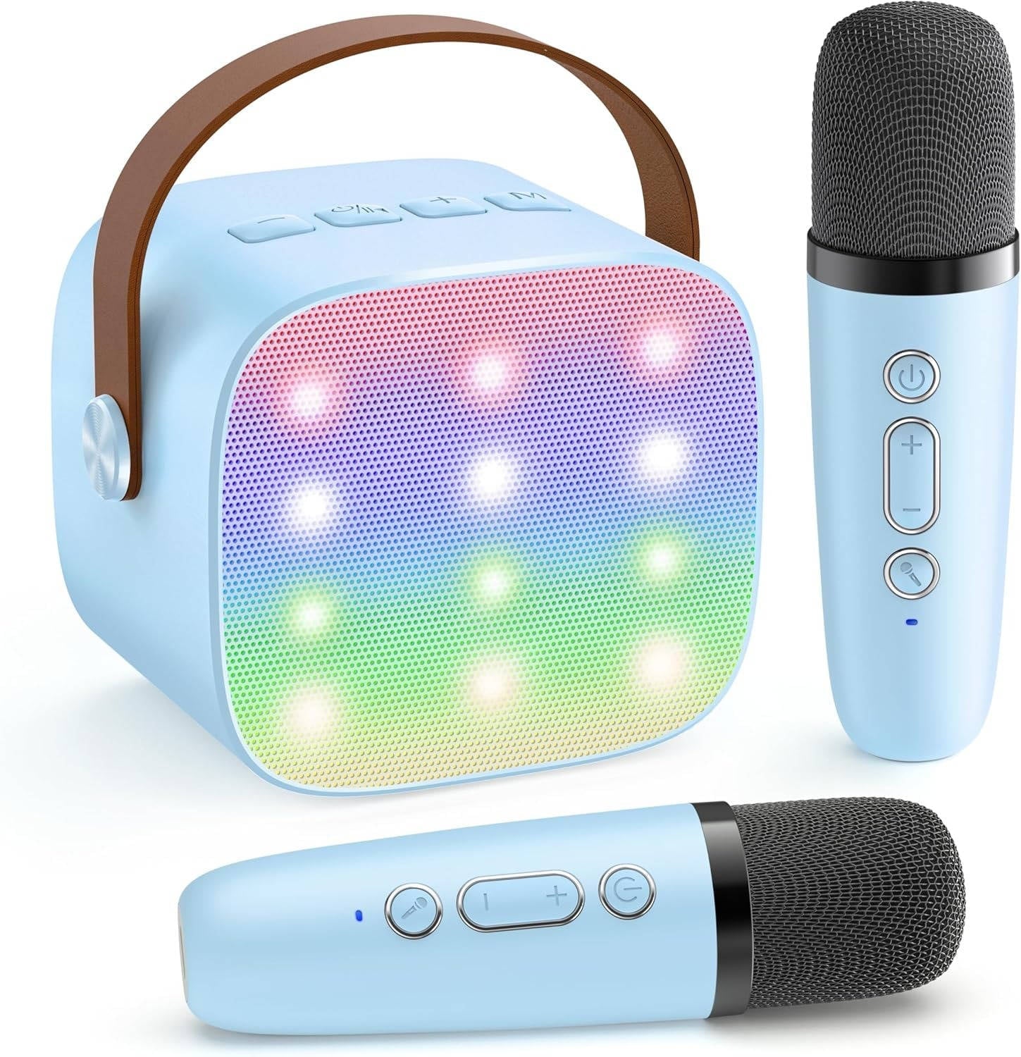 VocalWave Portable Karaoke Speaker with Dual Wireless Mics