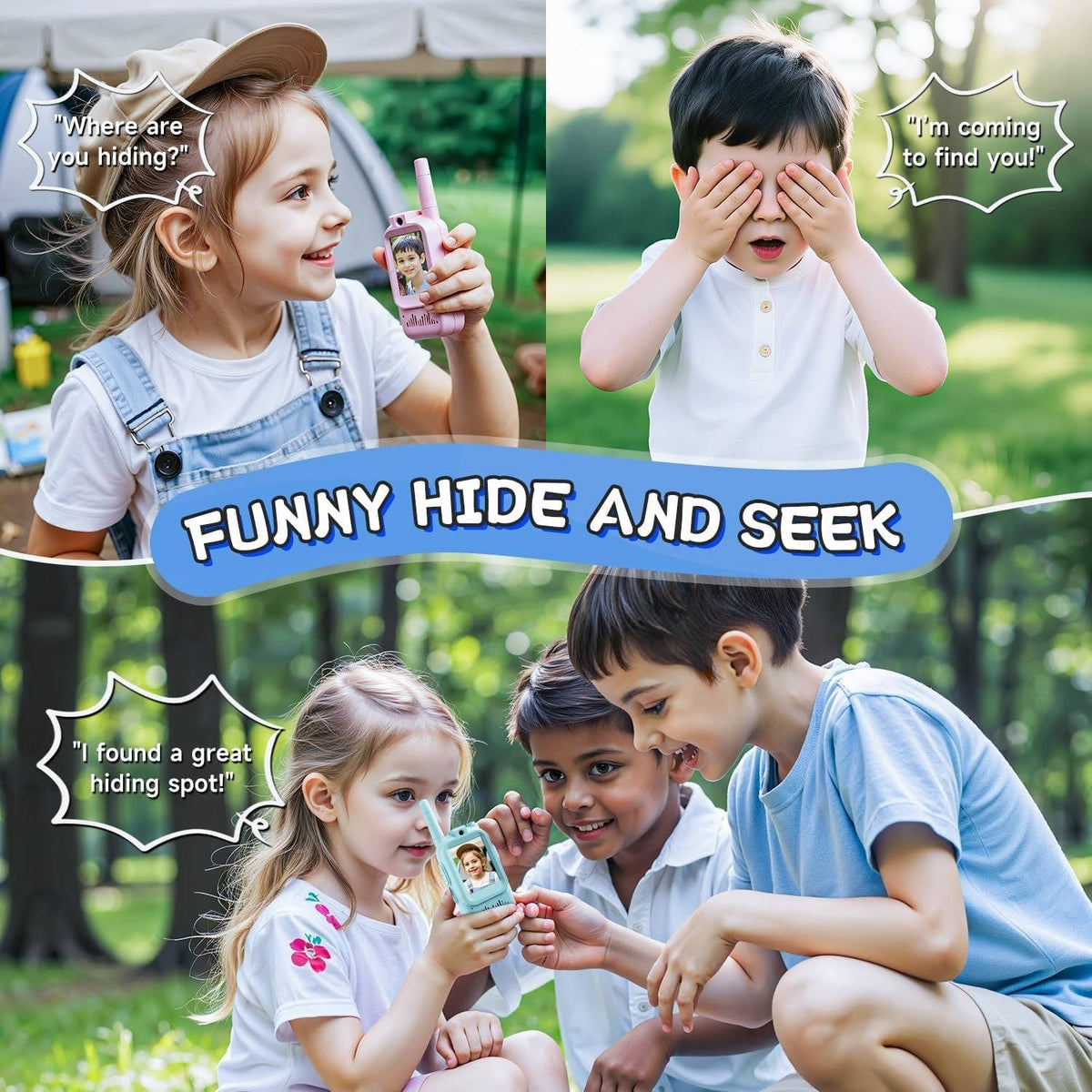 Interactive Video Walkie Talkies for Kids - 2 Pack