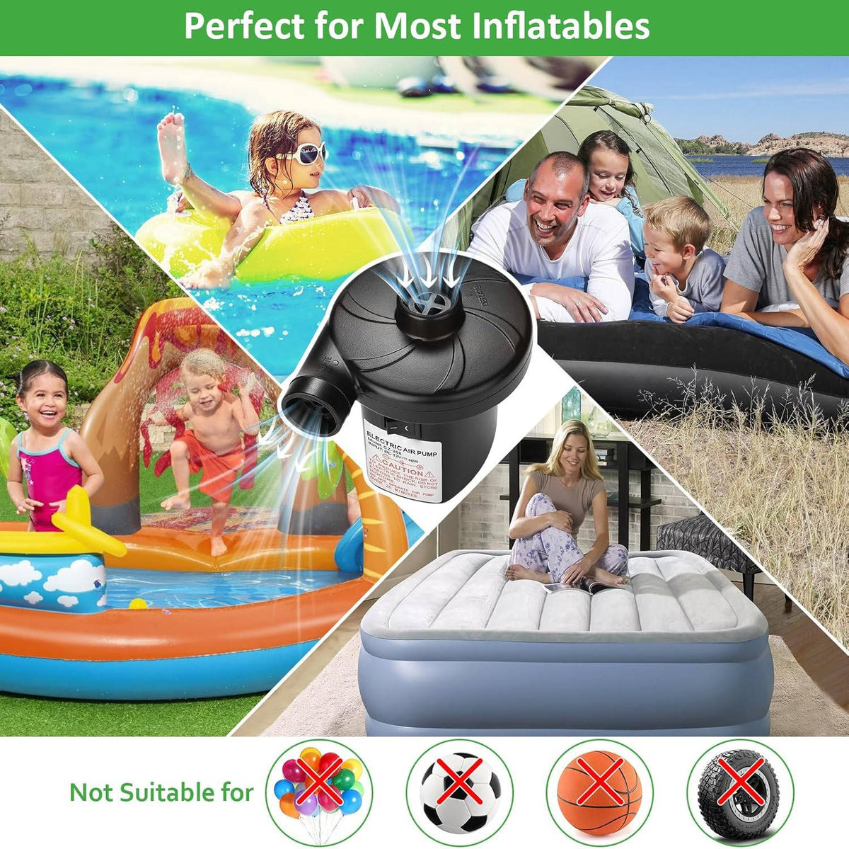 AquaBlow Electric Inflator & Deflator – 4500Pa Power for Quick Setup