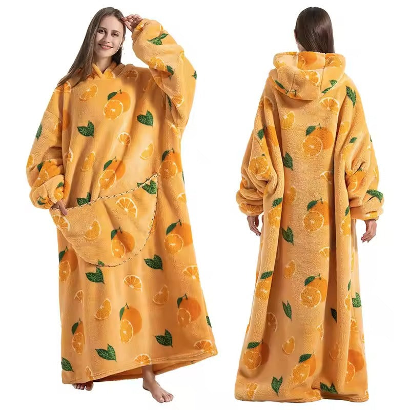 Cozy Oversized Fleece Hoodie Blanket
