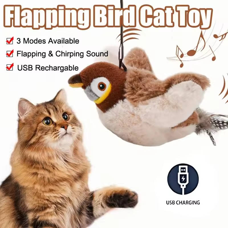 Engaging Feline Play Bird Toy