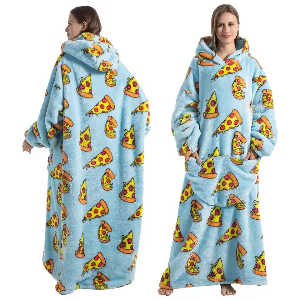 Cozy Oversized Fleece Hoodie Blanket