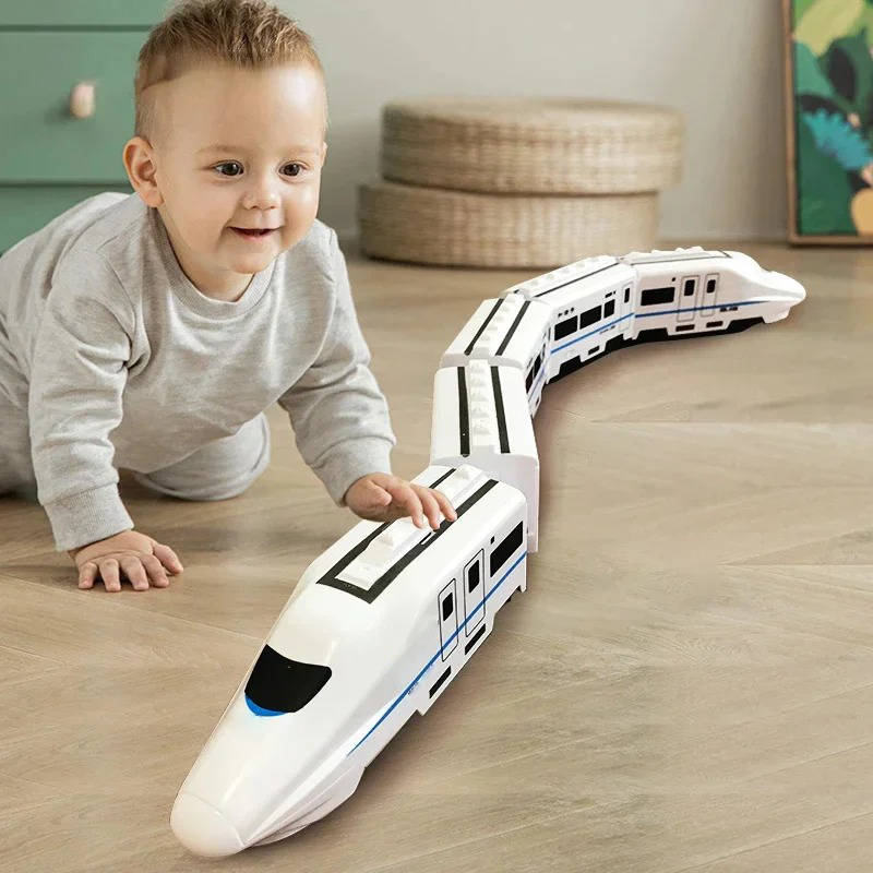 Engaging Train Playset for Toddlers with Lights and Sounds