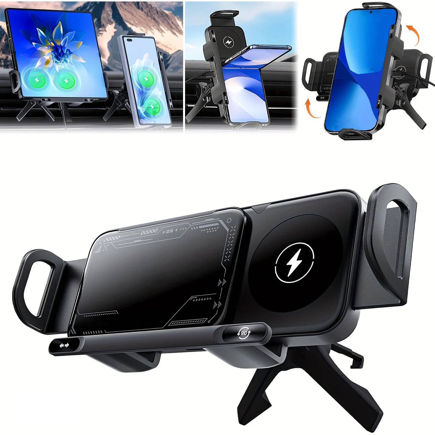 Smart Car Wireless Charger for Phones and Tablets