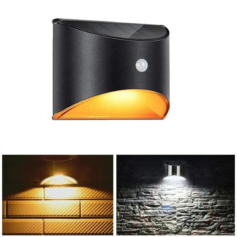 Solar-Powered Outdoor Step Lights with Motion Detection