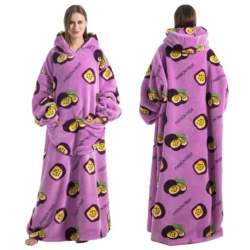Cozy Oversized Fleece Hoodie Blanket