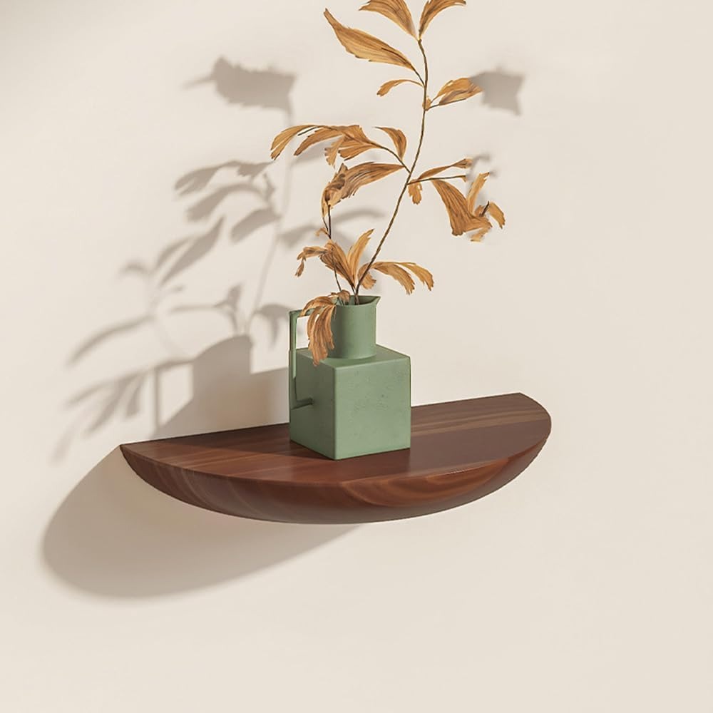 Curved Wooden Wall Shelf for Stylish Storage