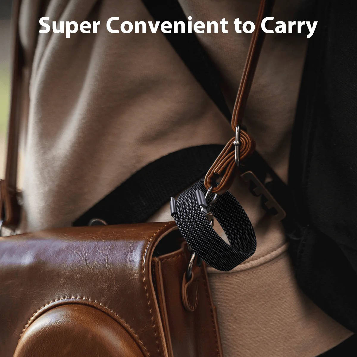 Magnetic Self-Coiling Charging Cable with Fast Charge Feature