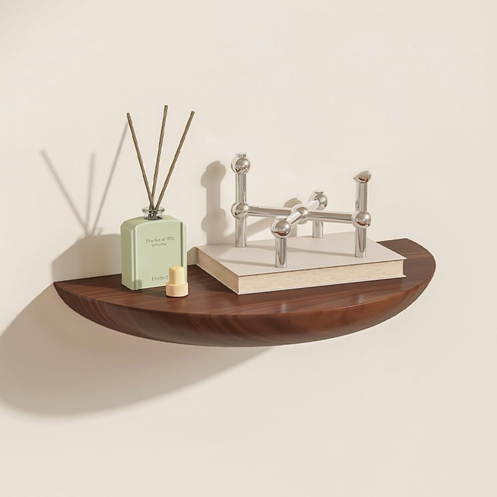 Curved Wooden Wall Shelf for Stylish Storage
