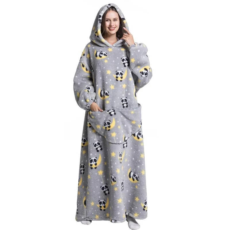 Cozy Oversized Fleece Hoodie Blanket