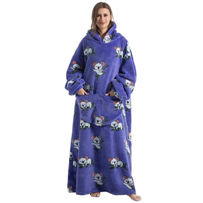 Cozy Oversized Fleece Hoodie Blanket