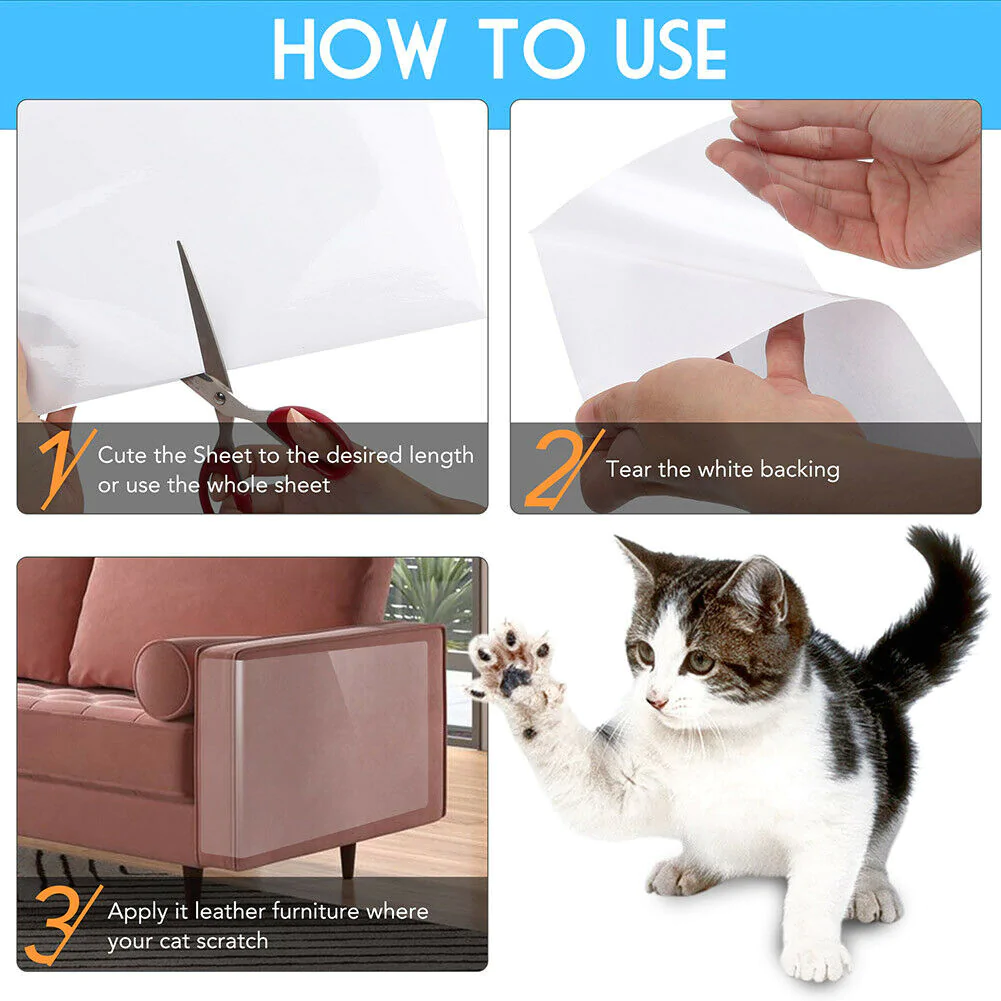 8-Pack Cat Scratch Shield Protectors for Furniture