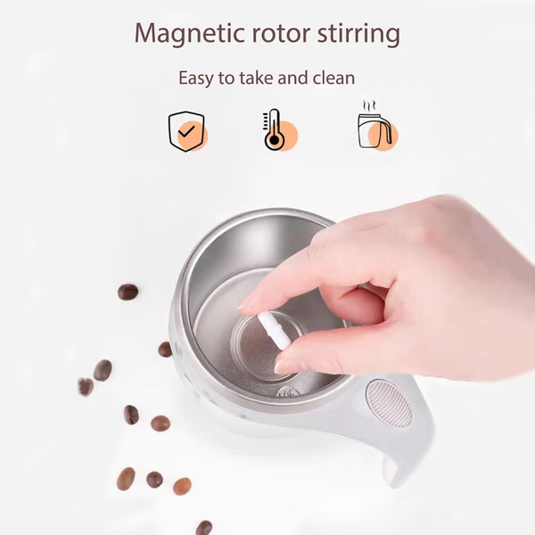 Smart Self-Stirring Coffee Mug with Magnetic Technology