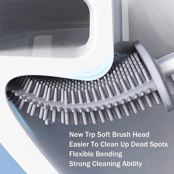 Stylish Wall-Mounted Toilet Cleaning Duo - Space Efficient!