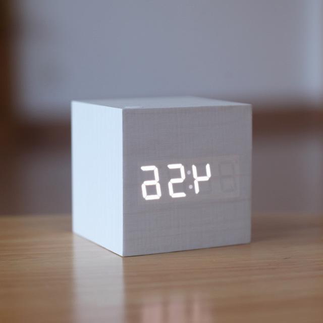 Sleek Wooden Digital Timepiece