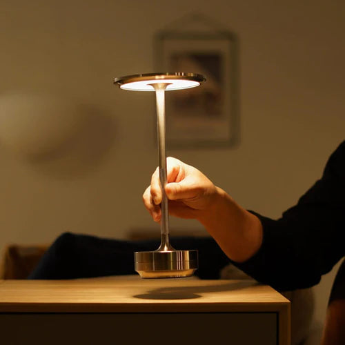 Elegant Cordless LED Nightstand Lamp - Soft Glow