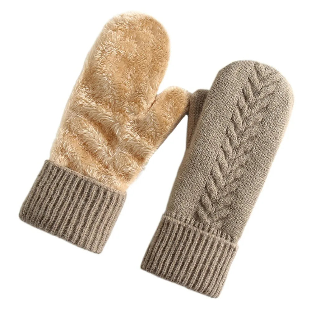 Cozy Double-Layered Fleece Winter Mittens for Ultimate Warmth