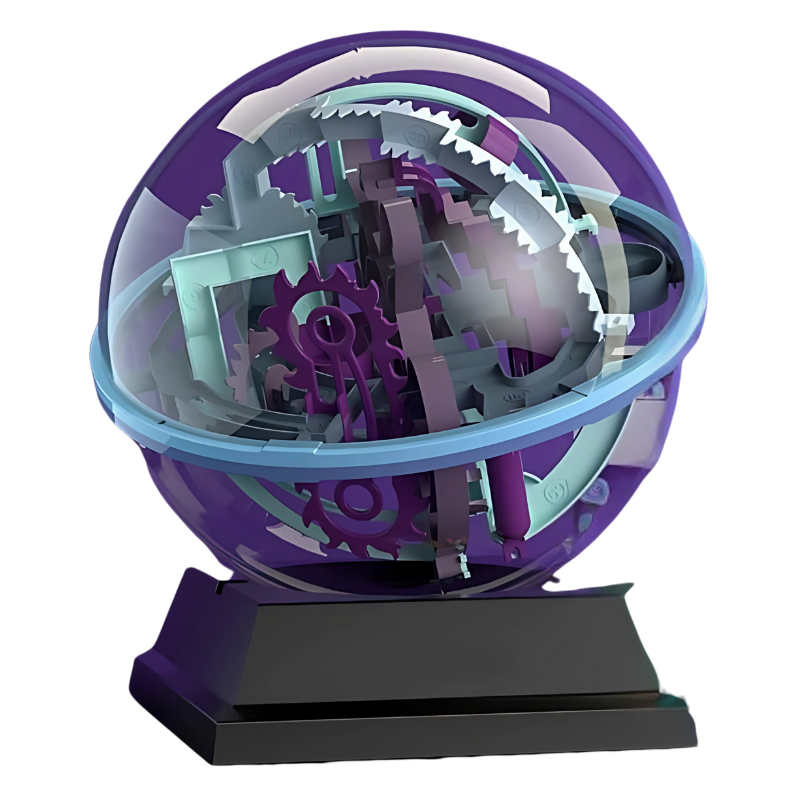 MindMaze Sphere – 4-Level Interactive Puzzle with Clear Shell Design