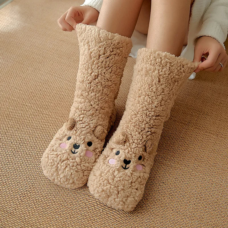 Cozy Critter Fleece Indoor Socks