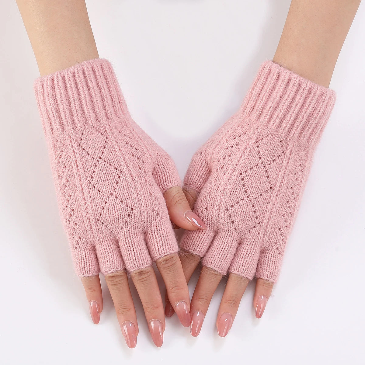 Chic Knit Fingerless Hand Warmers for Cold Weather