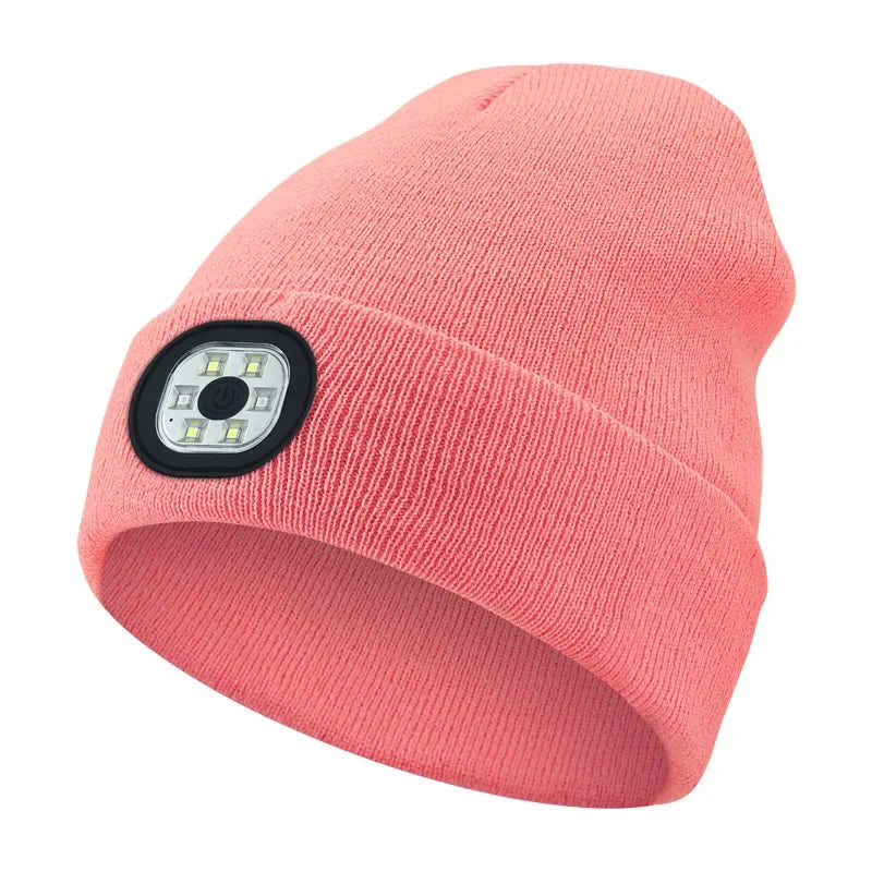Illuminated Winter Beanie with Rechargeable LED Lights