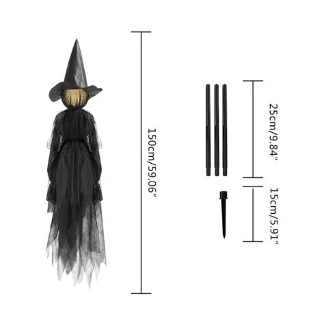 Illuminated Enchanted Witch Garden Stake - Halloween Decor