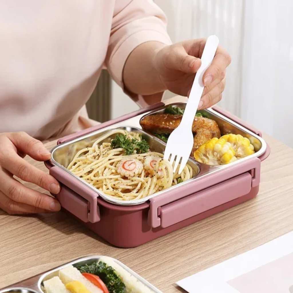 Multi-Compartment Stainless Steel Meal Container – Leakproof Design