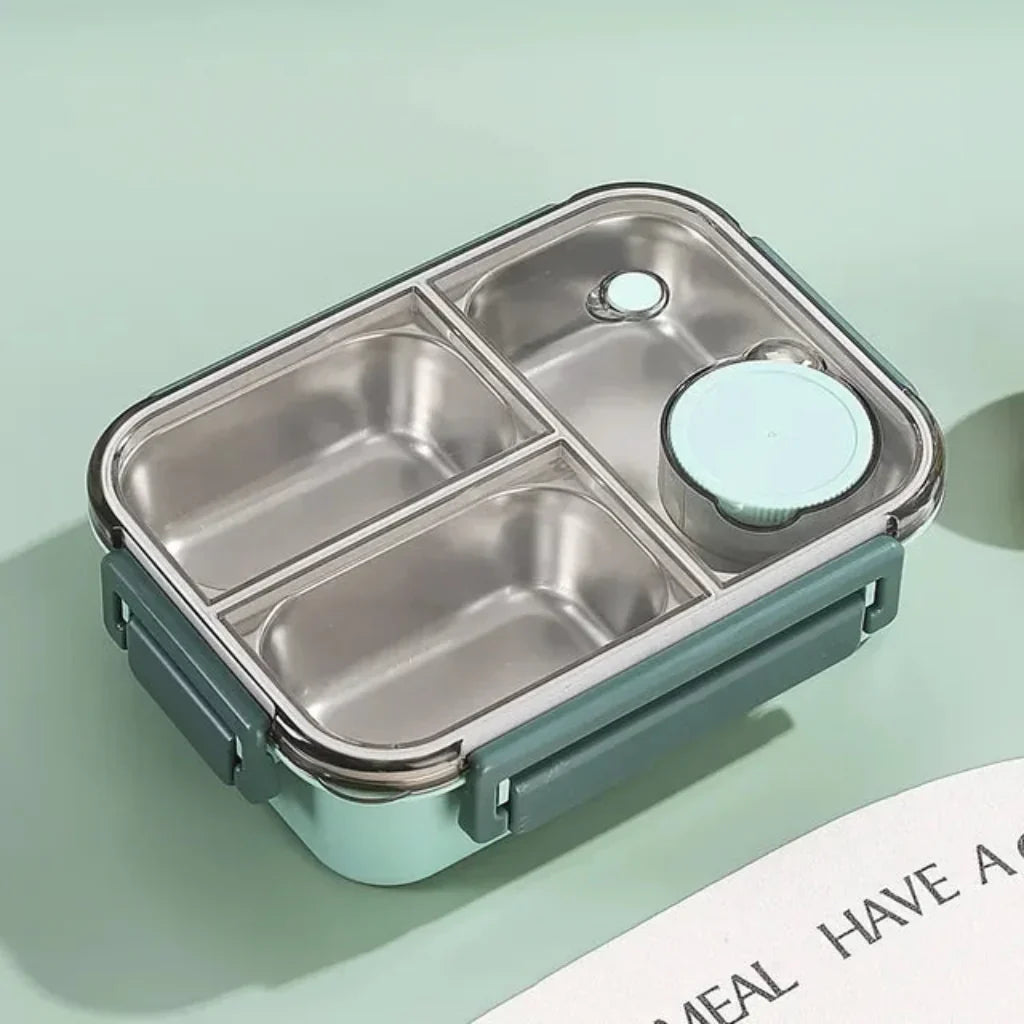 Multi-Compartment Stainless Steel Meal Container – Leakproof Design