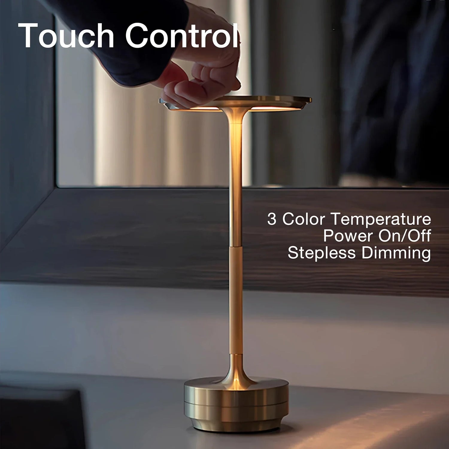 Wireless Rechargeable Elegant Glow Table Lamp